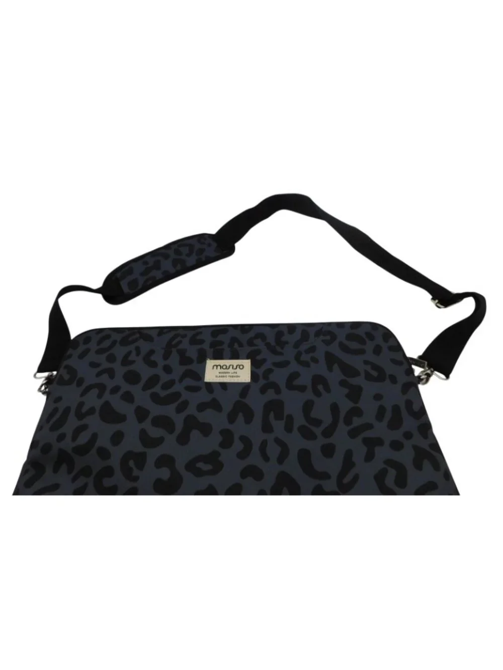 Mosiso Leopard Print Laptop Shoulder Bag Adjustable Strap Lightweight Stylish